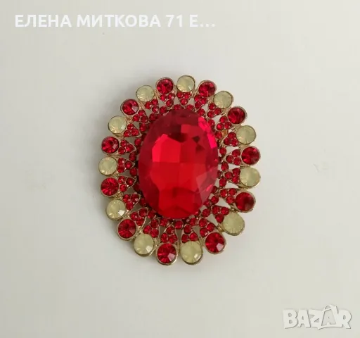 Стари брошки от метал и камъни, снимка 3 - Антикварни и старинни предмети - 55658098