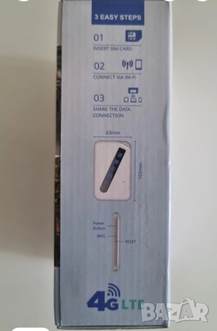 Бисквитка 4G LTE 150Mbps Mobile WiFi модем, снимка 5 - Рутери - 54373565