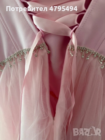 Официална/Бална рокля, размер L/XL, бледо розово, снимка 8 - Рокли - 54178878