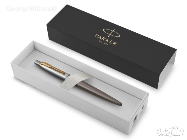 Химикалка Паркер Parker Pen Royal Jotter Grey Stainless Steel GT, снимка 3 - Други - 54392484