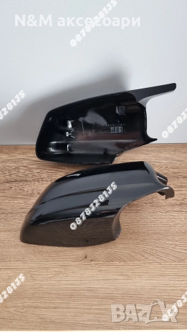 Капаци огледала BMW F10 F11 F18 preface черен гланц M Style щипки, снимка 4 - Аксесоари и консумативи - 54334425