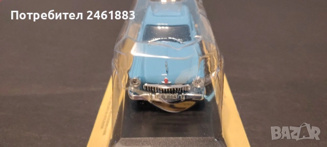 1/43 метална колекционерска количка Deagostini Волга ГАЗ21 нова синя., снимка 2 - Колекции - 53329438