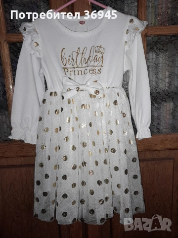 Нова, красива памучна рокличка 100 см ръст