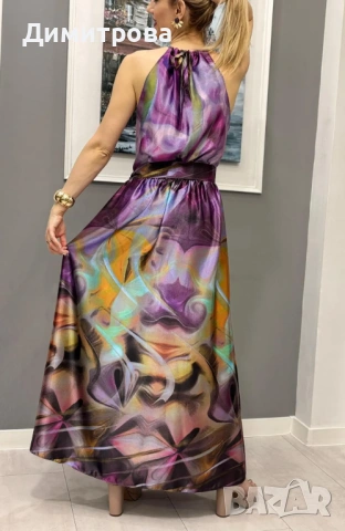 Нова дамска сатене рокля