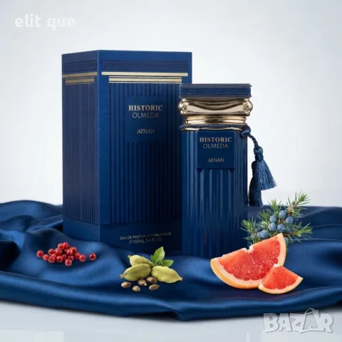Afnan Historic Olmeda EDP 100 мл – свеж, дървесен и пикантен мъжки аромат с луксозно излъчване, снимка 4 - Мъжки парфюми - 55337531