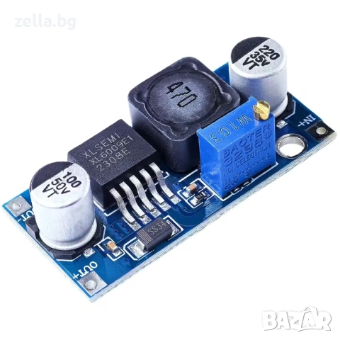 Комплект 5 броя DC-DC Boost конвертор XL6009, 4A, регулируем Step-Up модул 3V-32V към 5V-35V 10390, снимка 8 - Друга електроника - 54691922