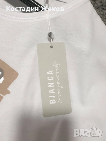 Нова със етикет. Дамска оригинална блузка. Bianca , снимка 5 - Тениски - 55072807