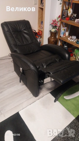 Кожен Електрически Фотьойл , снимка 7 - Дивани и мека мебел - 54282547