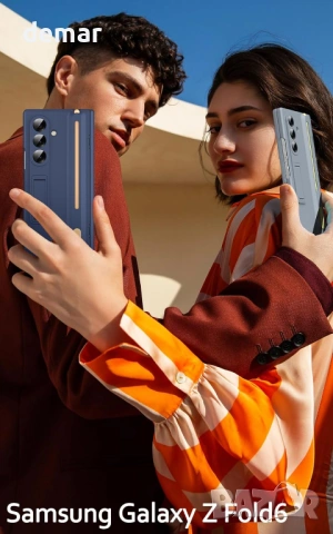 Galaxy Z Fold 6 Кейс със стилус, вграден протектор за екрана, защита на пантите - син, снимка 9 - Калъфи, кейсове - 54689877