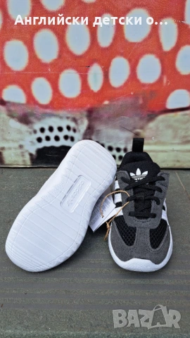 Английски детски оригинални маратонки с естествена кожа-Adidas, снимка 7 - Детски маратонки - 54773373