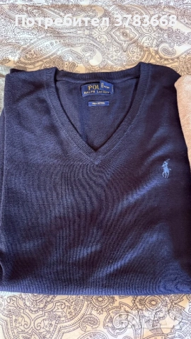 Мъжки пуловер Ralph Lauren – тъмносин, размер L оригинал