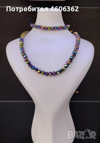 ръчно изработени колие и гривна , снимка 2 - Гривни - 54308864