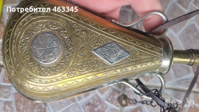 Старинна османска барутница, снимка 8 - Антикварни и старинни предмети - 54555972