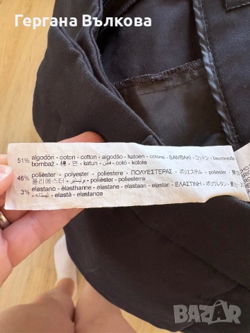Елегантен тъмно син панталон Zara, снимка 4 - Панталони - 54693039