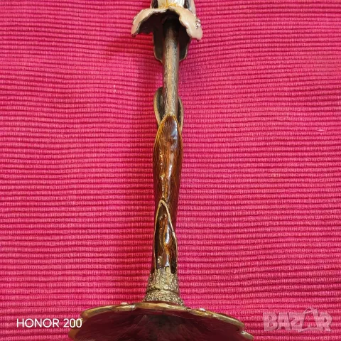 Винтидж свещник с кристали, стил арт нуво. , снимка 11 - Декорация за дома - 55458416