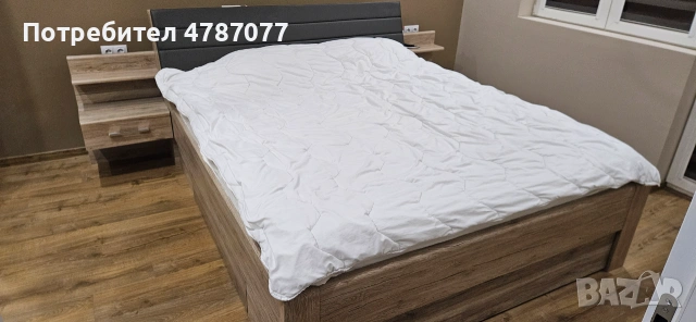 Спалня 180/200 +2 нощни шкафчета+ракла, снимка 2 - Спални и легла - 55132894