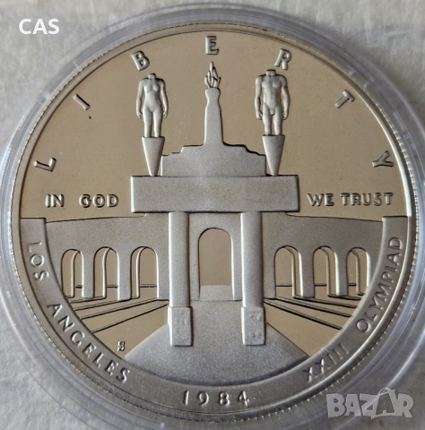 1 Долар 1984 САЩ / сребро 0.900, снимка 7 - Нумизматика и бонистика - 54377227