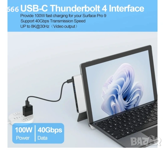 7-в-2 USB-C хъб (док станция), снимка 6 - Друга електроника - 54120007