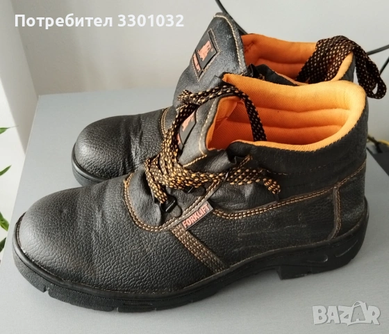 Работни обувки Forklift Safety boots, №45-46 /11/,тъмнокафява еко кожа, снимка 2 - Мъжки боти - 53964138