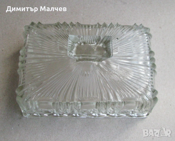 Стъклен капак от старинна масленица 17/11/10 см, отличен, снимка 5 - Антикварни и старинни предмети - 54736785