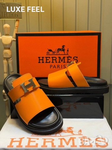 Hermes ⚜️Дамски Чехли, снимка 3 - Чехли - 54592780