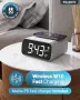 Повечето Bluetooth будилници с безжично зареждане | Нощно часовник за спалня с 10W мощност FM радио , снимка 2