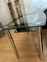 Стъклена маса с метални крака, снимка 7
