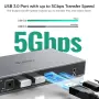 SUIDEK DisplayPort KVM суич за 2 компютъра и 2 монитора, 4K@60Hz, USB 3.0, Алуминиев, снимка 4