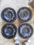 Оригинални VW стоманени джанти 14" 5x100 ET35 + тасове Sparco, снимка 2