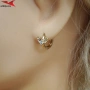 Обеци с 14К златно покритие 2141919, снимка 4
