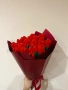 Вечен букет от 19 червени лалета от плюшена тел, снимка 2