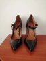 №43 унисекс - мъжки/дамски обувки на висок ток с остър връх и закопчаване с катарама -Hey Si Mey , снимка 5