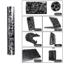 Висококачествено фолио Кован Carbon Silver за автомобил - 152х100см, снимка 4