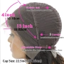 Естествена перука от бразилска коса 70-75 см - Lace Front 13x6, кафява с руси кичури, 200% плътност, снимка 12