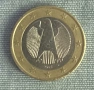 🇩🇪 Германия 1 Евро, 2002 г. • Федерален орел, снимка 1