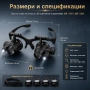 Часовникарска лупа за глава тип очила с LED осветление лампа голямо увеличение сменяеми лещи часовни, снимка 5