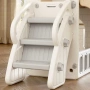 Мини детска крепост за игра с пързалка, сива, снимка 4