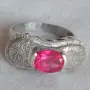Уникален пръстен с рубин. Сребро., снимка 1