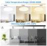 LED таванна лампа MOONSEA 80W, 80 см, голяма плоска димируема LED плафониера с дистанционно управлен, снимка 2