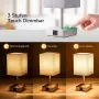 Комплект от 2 LED нощни лампи с тъчскрийн и слот за USB зареждане – сив абажур НОВИ, снимка 5