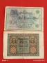 Две райхбанкноти 100 марки 1920г. / 100 марки 1908г. Германия редки за КОЛЕКЦИЯ 17967, снимка 1