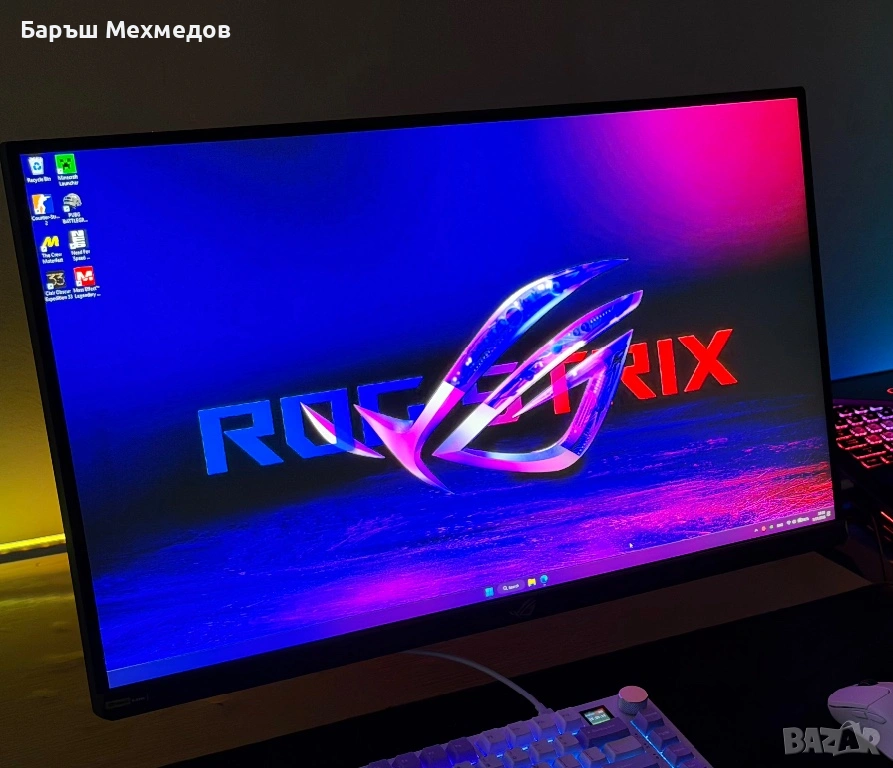 ГЕЙМЪРСКИ МОНИТОР ASUS ROG Strix XG27ACS | 2K 180Hz | В Гаранция до 2028 | Като НОВ, снимка 1