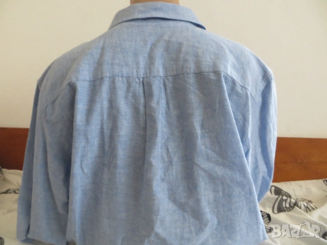 Мъжки ризи с дълъг ръкав от лен , снимка 5 - Ризи - 41313659