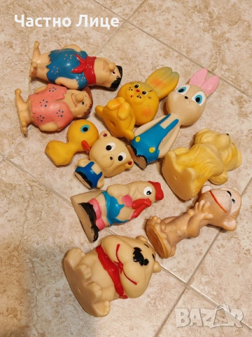 Редки Български Соц Гумени Играчки с Фред Флинтстоун и Барни Ръбъл, снимка 5 - Колекции - 54014909