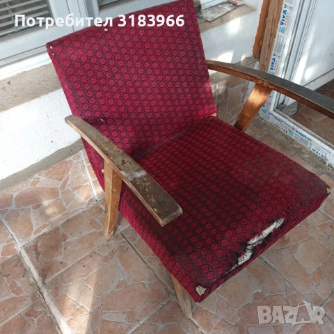 стар ретро дървен фотьойл., снимка 4 - Други ценни предмети - 54414637