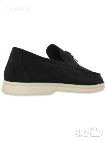 Loro Piana Нови Черни Мокасини Естествен Велур 36-44 Номер Лоро Пиана, снимка 2 - Други - 54101490