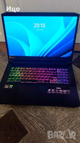 Acer NITRO 5 , 17.3 , 144hz 3ms , rtx 3070 , 32GB , nvidia amd ryzen, снимка 5 - Лаптопи за игри - 54438763