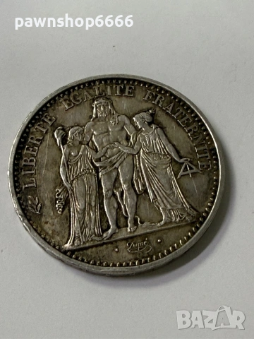 Сребърна монета Франция 10 франка, 1970, снимка 8 - Нумизматика и бонистика - 54639210