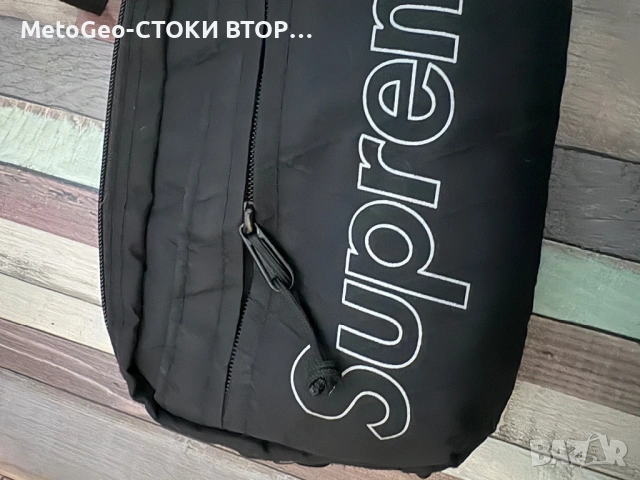 Оригинална чанта Supreme – черна, снимка 2 - Чанти - 54428060