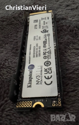 2TB Kingston NV3 M.2 2280 PCIe 4.0 NVMe SSD | SNV3S/2000G + алуминиев охладител